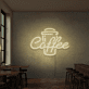 Coffee Kaffeebecher LED-Neonschild für Café und Küche