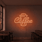 Coffee Kaffeebecher LED-Neonschild für Café und Küche