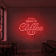 Kaffeebecher LED Neonschild für Café und Küche