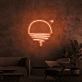 Sonnenuntergang über dem Meer LED-Neonschild Wohnzimmer Lounge