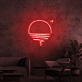 Sonnenuntergang über dem Meer LED-Neonschild Wohnzimmer Lounge