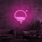Sonnenuntergang über dem Meer LED-Neonschild Wohnzimmer Lounge