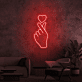 Hand mit Herzsymbol LED-Neonschild Wohnzimmer Schlafzimmer