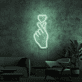 Hand mit Herzsymbol LED-Neonschild Wohnzimmer Schlafzimmer