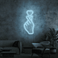 Hand mit Herzsymbol LED-Neonschild Wohnzimmer Schlafzimmer