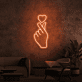Hand mit Herzsymbol LED-Neonschild Wohnzimmer Schlafzimmer