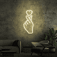 Hand mit Herzsymbol LED-Neonschild Wohnzimmer Schlafzimmer