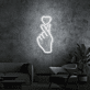 Hand mit Herzsymbol LED-Neonschild Wohnzimmer Schlafzimmer