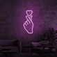 Hand mit Herzsymbol LED-Neonschild Wohnzimmer Schlafzimmer