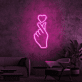Hand mit Herzsymbol LED-Neonschild Wohnzimmer Schlafzimmer