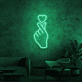 Hand mit Herzsymbol LED-Neonschild Wohnzimmer Schlafzimmer