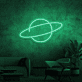 Planet mit Ring LED-Neonschild Wohnzimmer Büro