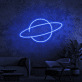 Planet mit Ring LED-Neonschild Wohnzimmer Büro