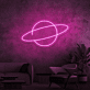 Planet mit Ring LED-Neonschild Wohnzimmer Büro