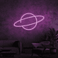 Planet mit Ring LED-Neonschild Wohnzimmer Büro