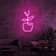 Topfpflanze LED-Neonschild Wohnzimmer