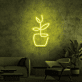 Topfpflanze LED-Neonschild Wohnzimmer