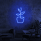 Topfpflanze LED-Neonschild Wohnzimmer