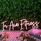 In Awe Fitness LED-Neonschild für Fitnessstudio Sportbereich