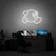 Videospielfigur rund mit Armen und Beinen LED-Neonschild Gaming Zimmer