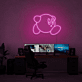 Videospielfigur rund mit Armen und Beinen LED-Neonschild Gaming Zimmer