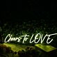 Cheers to LOVE LED-Neonschild für Hochzeit und Bar