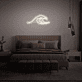 Meereswelle LED-Neonschild Schlafzimmer