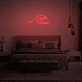 Meereswelle LED-Neonschild Schlafzimmer