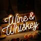 Wine & Whiskey LED-Neonschild Bar Wohnzimmer