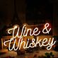 Wine & Whiskey LED-Neonschild Bar Wohnzimmer