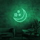 Halbmond mit Sternen LED-Neonschild Wohnzimmer Schlafzimmer