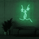 Kuss Gesichter Linienkunst LED-Neonschild Wohnzimmer Schlafzimmer