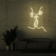 Kuss Gesichter Linienkunst LED-Neonschild Wohnzimmer Schlafzimmer