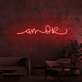 Amor LED Neon Schriftzug als moderne Wanddekoration