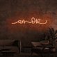 Amor LED Neon Schriftzug als moderne Wanddekoration