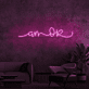 Amor LED Neon Schriftzug als moderne Wanddekoration