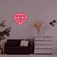 Geometrisches Herz LED-Neonschild für Wohnzimmer Schlafzimmer