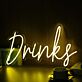 Drinks Neon Schild für Bar Club und Party