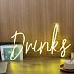 Drinks Neon Schild für Bar Club und Party