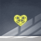 Geometrisches Herz LED-Neonschild für Wohnzimmer Schlafzimmer