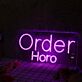 Order Here LED-Neonschild für Café und Restaurant