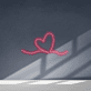 Herzlinie LED-Neonschild Wohnzimmer Schlafzimmer