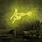 Hand mit Herzsymbol LED-Neonschild Wohnzimmer Schlafzimmer