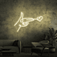 Hand mit Herzsymbol LED-Neonschild Wohnzimmer Schlafzimmer