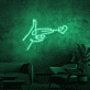 Hand mit Herzsymbol LED-Neonschild Wohnzimmer Schlafzimmer