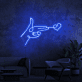Hand mit Herzsymbol LED-Neonschild Wohnzimmer Schlafzimmer