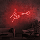 Hand mit Herzsymbol LED-Neonschild Wohnzimmer Schlafzimmer