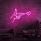 Hand mit Herzsymbol LED-Neonschild Wohnzimmer Schlafzimmer