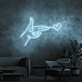 Hand mit Herzsymbol LED-Neonschild Wohnzimmer Schlafzimmer