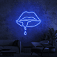 Lippen mit Tropfen LED-Neonschild Bar Wohnzimmer